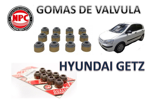 Juego De Gomas De Valvula Para  Hyundai Getz (16unid) 