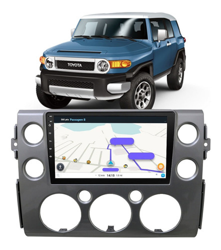 Kit Multimídia Android Painel Toyota Fj Cruiser Gps Tv Câm