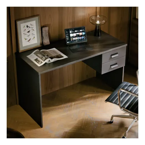 Escrivaninha Com 2 Gavetas E Corrediças Telescópicas Mesa De Escritório Home Off