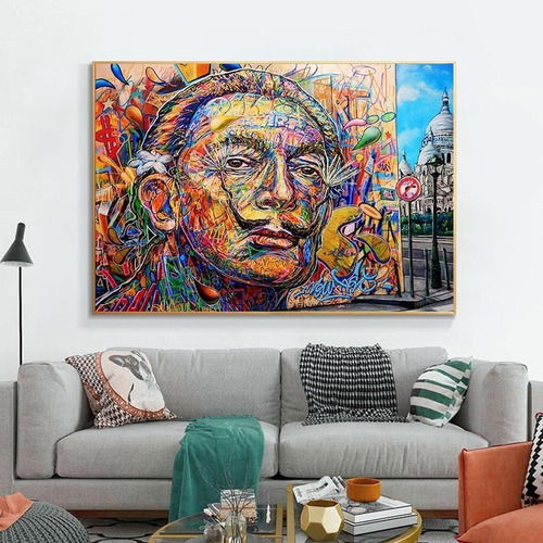Imagen 2 de 8 de Cuadro-salvador Dali-decorativo-ultra Hd 100x70cm.