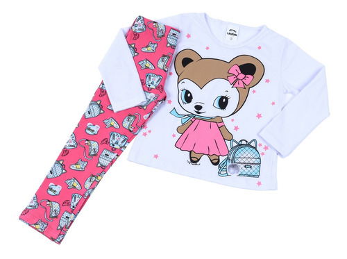 Kit 4 Conjuntos Meia Estação Roupa Infantil Feminino