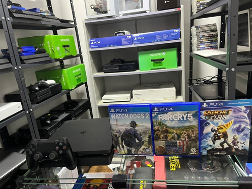 Playstation 4 Slim 500gb Com Jogos Semi Novo