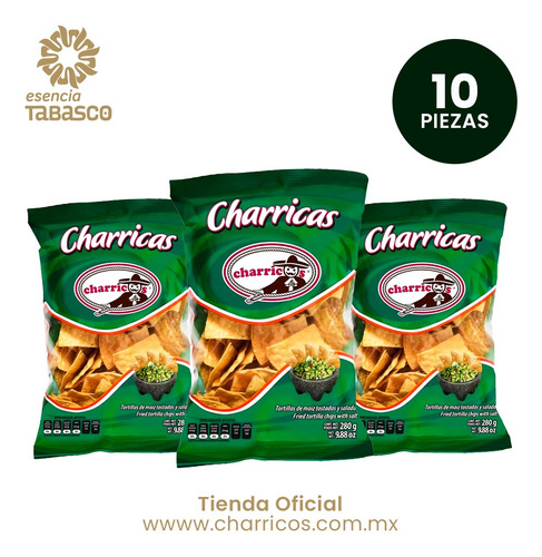 Totopos Charricos, 280 Gr (10 Piezas)