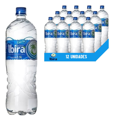 Água Mineral Sem Gás Ibirá Ph 10,24 1,5l (12 Unidades)