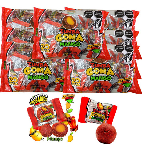 Gomita Tamarindo Mango Chile 220 Pz Zumba Goma Pica