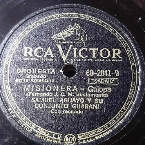 Pasta Samuel Aguayo Conjunto Guarani Rca Victor C350