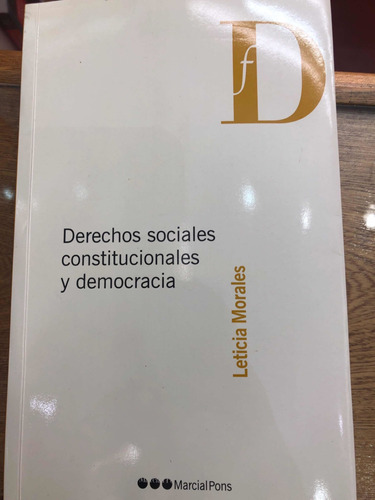 Derechos Sociales Constitucionales Y Democracia. Nueva Ed