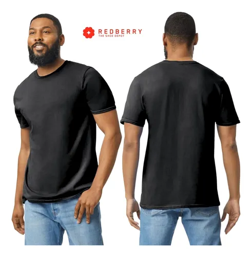 Playeras Caballero Negro Hombre Paquete 5 Playeras Gildan Cuotas