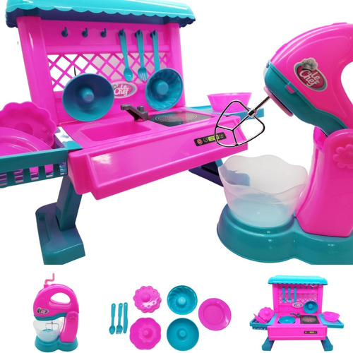 Kit De Confeitaria Mini Cozinheira Brinquedo Infantil Menina