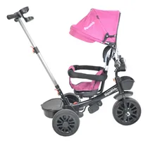 Comprar Triciclo Coche 2 En 1 Manija Direccional Tipo Coche Bipo Color Rosa