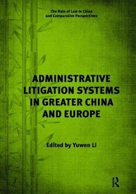 Libro Administrative Litigation Systems In Greater China ...