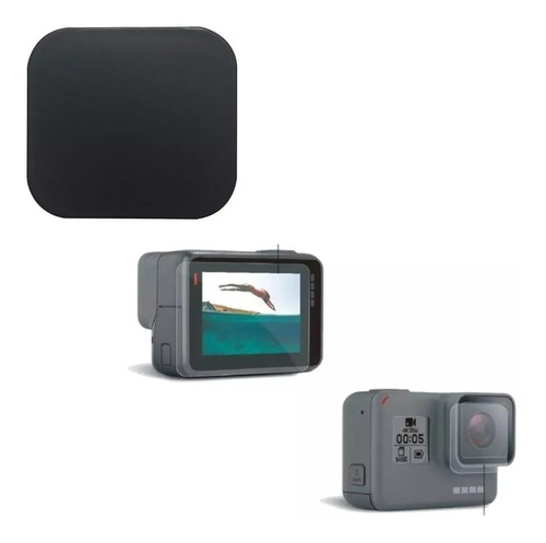 Película Para Gopro Hero 5 6 7 Go Pro Lcd + Lente Proteção