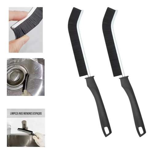 Escovas Para Limpeza De Cantos De Banheiro E Cozinha - 2 Uni