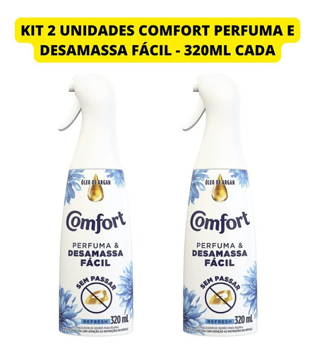 Kit 2 Und Comfort Refresh Perfuma E Desamassa Fácil -