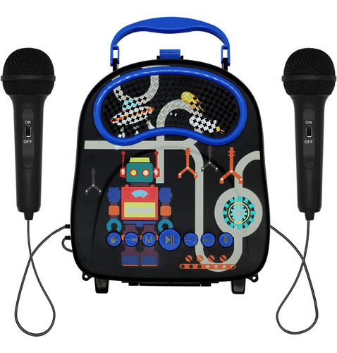 Kids Karaoke Portatil Con 2 Microfonos Bluetooth Toddler