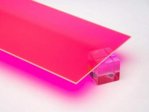 Hoja Plexigla Acrilico Fluorescente Rosa Neon Fundido In Azm