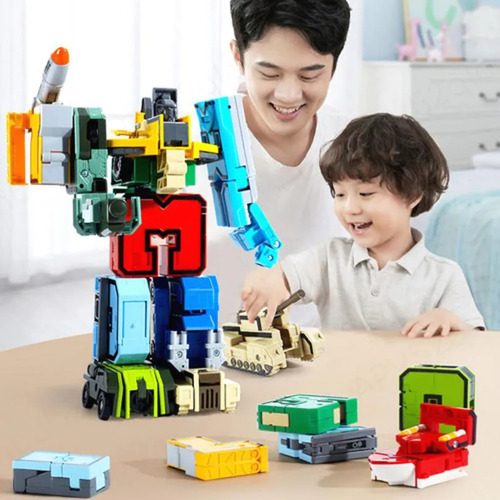 Digital Robot Transforms Complete Set Of Numbers 0-9