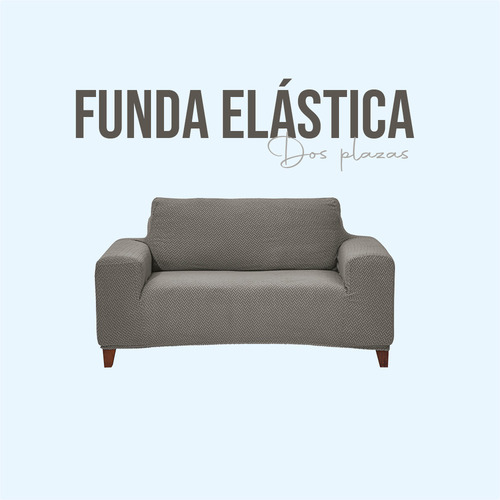 Protector Cubre Sala Sillón Sofá 2 Plazas Concord Gris Medio