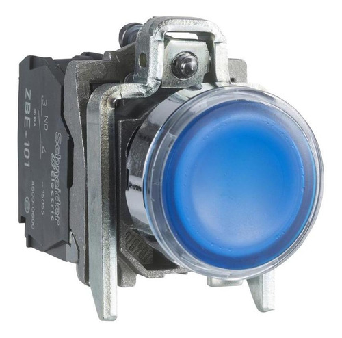 Botón de luz de impulso normal 1na+1nf con LED azul