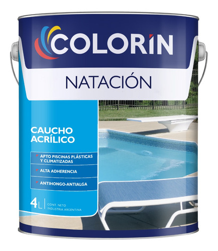 Pintura Para Piletas Base Caucho X 20 Color Blanco + Rodillo