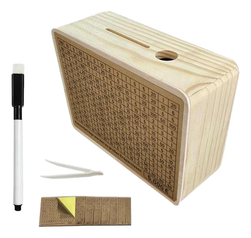 Hucha De Madera Con Objetivo De Ahorro, Caja De Cambio