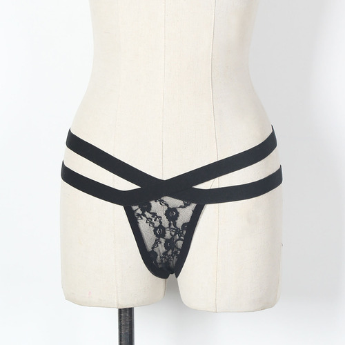 A Lencería Para Mujer, Calzoncillos De Encaje Con Tanga 3012