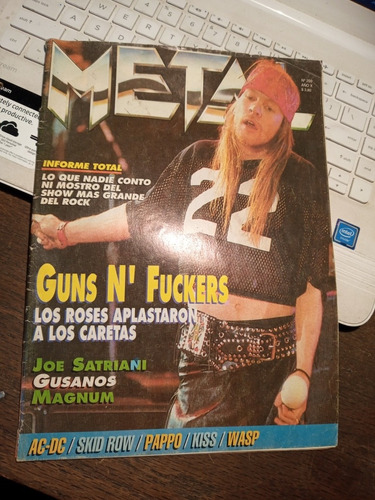 Revista Metal N.209 - Diciembre 1992 - Tapa Guns Roses