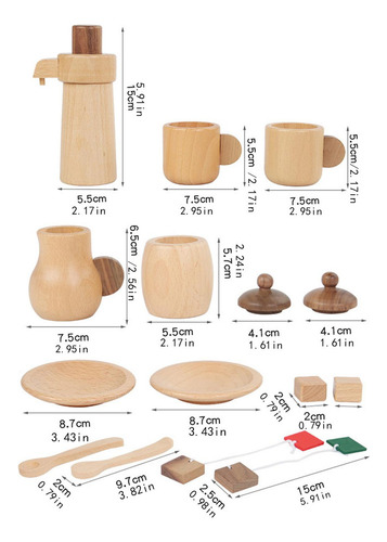 Mz Juego De Té De , Juicio De Juego De Simulacro De Cocina,