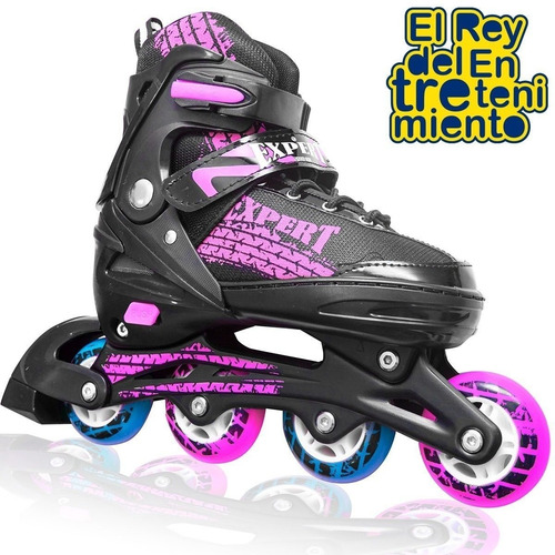 Patín Rollers Extensible Base Metal Ruedas Silicona - El Rey
