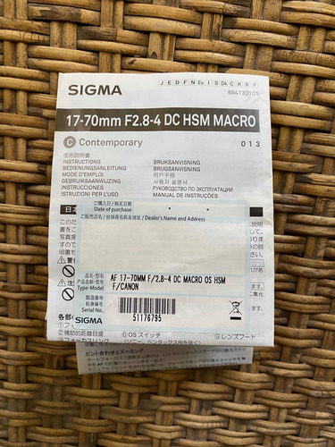 Imagen 9 de 9 de Sigma 17-70mm F2.8-4 Dc Macro Contemporary Para Canon + Kit