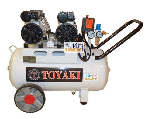 Compresor 50lts 4hp  2 Motores Dental Insonoro Toyaki Japan