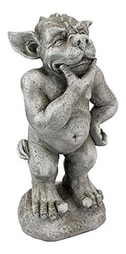 Diseño Toscano Ly312106 Plato The Ponderer Gargoyle Imp Stat