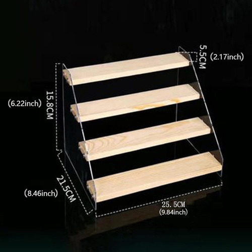 Expositor De Madera Con Soporte De Acrílico 4 Capas