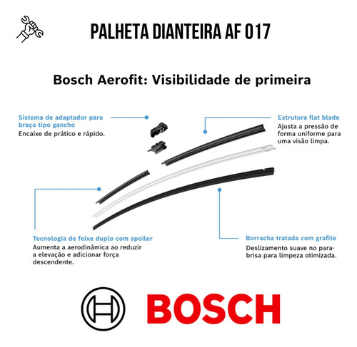 Limpador Parabrisa Bosch Palheta Fiat Palio Adventure Fire