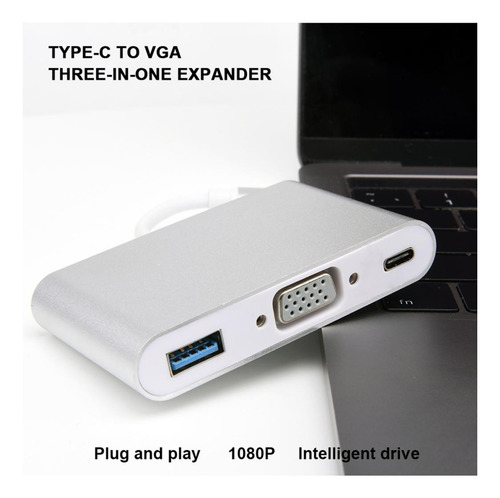 Nuevo Type-c A Vga Pd Usb Hub Adaptador Dock Para Portátil
