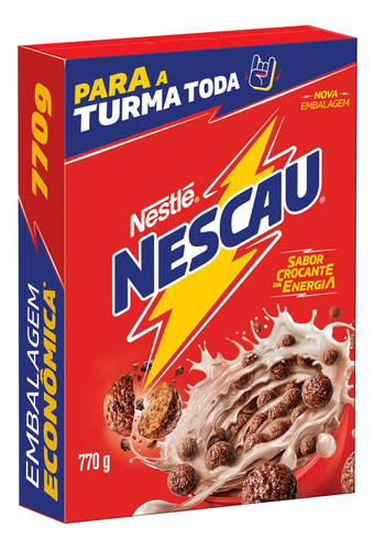 Cereais Cereal Matinal Crocante de Energia 210g Nescau Nestlé Duo Crocante de Energia em caixa 770 g