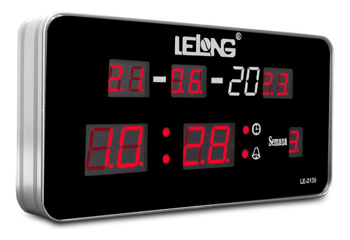 Relógio Parede Mesa Led Digital Calendário Termômetro L15