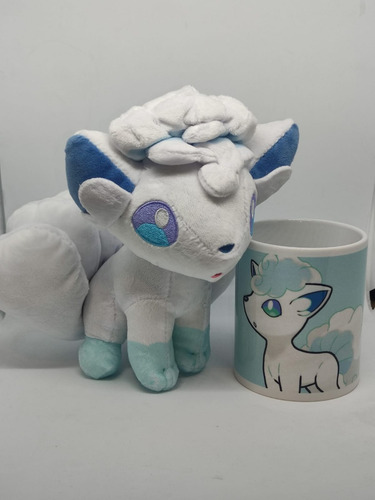 Imagen 2 de 2 de Peluche Pokémon Vulpix Alola Más Taza