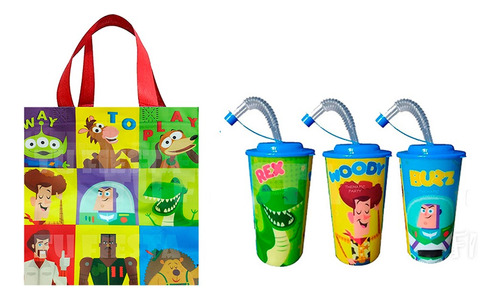  35 Bolsas Dulceros Y 35 Vasos Fiesta Toy Story