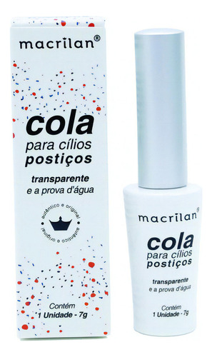 Cola P/ Cílios Postiços Macrilan Cor Transparente