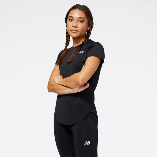 Polera Running Mujer New Balance Accelerate Negra 