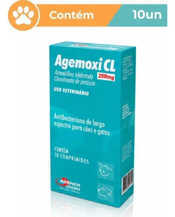 Agemoxi CL 250mg 10 Comprimidos Agener União