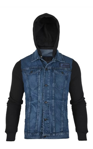 Campera Jean Hombre Farenheite Ottis Negra