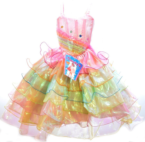 Oferta Liquidacion Vestido Tipo Princesa Arcoiris