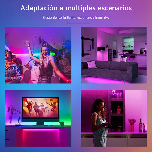 Tira De Luces Led Rgb 2835 Decorativa 5 Metros Flexible Rgb