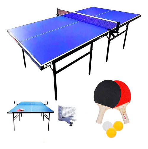Mini Mesa Ping Pong Reforzada Plegable + Accesorios - El Rey