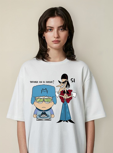 Remera Unisex Catriel Paco Amoroso Unica Tatuaje En Cuello