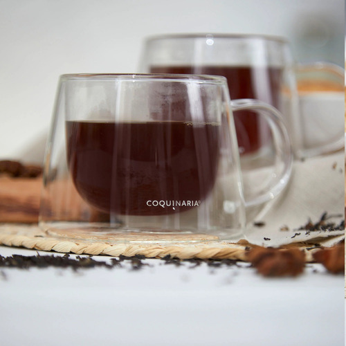 Set 2 Mugs De Vidrio 250ml Coquinaria