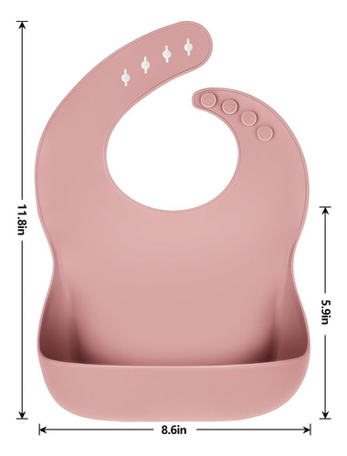 Juego De 3 Baberos De Silicona Para Bebés Y Niñas Pequeñas,