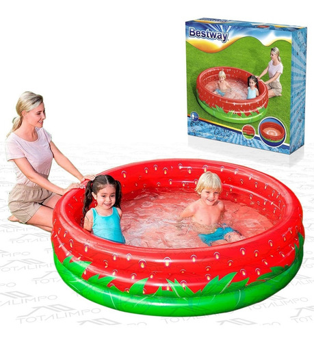  Pileta Inflable 3 Aros Frutilla Bestway Pce 51145 Bigshop